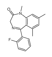 6,8-Dimethyl-5-(2-fluorophenyl)-1-methyl-1,3-dihydro-2H-1,4-benzodiazepin-2-one Structure