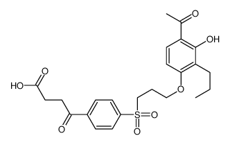 4-[4-[3-(4-acetyl-3-hydroxy-2-propylphenoxy)propylsulfonyl]phenyl]-4-oxobutanoic acid结构式