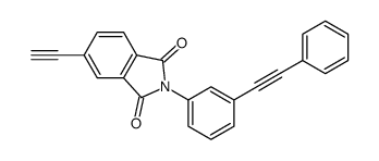 5-ethynyl-2-[3-(2-phenylethynyl)phenyl]isoindole-1,3-dione结构式