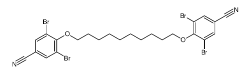3,5-dibromo-4-[10-(2,6-dibromo-4-cyanophenoxy)decoxy]benzonitrile结构式
