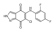 6-chloro-5-(2,4-difluoroanilino)-1H-indazole-4,7-dione Structure