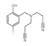 3-[(5-chloro-2-hydroxy-phenyl)methyl-(2-cyanoethyl)amino]propanenitrile Structure