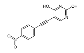 5-[2-(4-nitrophenyl)ethynyl]-1H-pyrimidine-2,4-dione结构式