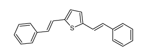 2,5-bis(2-phenylethenyl)thiophene Structure