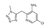5-chloro-2-[(1-methyltetrazol-5-yl)methyl]pyridin-3-amine Structure