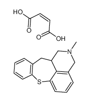 2-methyl-2,3,12,12a-tetrahydro-1H-<1>benzothiepino<2,3,4-ed>isoquinolinehydrogen maleate结构式