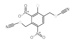 4-chloro-1,3-dinitro-2,5-bis(thiocyanatomethyl)benzene structure