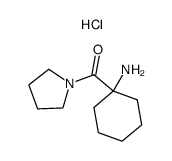 1-(Pyrrolidin-1-ylcarbonyl)cyclohexanamine hydrochloride结构式