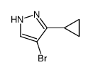 4-溴-5-环丙基-1H-吡唑结构式