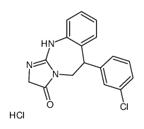 6-(3-chlorophenyl)-2,5,6,11-tetrahydroimidazo[2,1-b][1,3]benzodiazepin-3-one,hydrochloride Structure