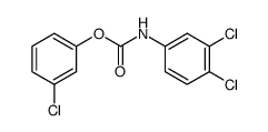 (3,4-dichloro-phenyl)-carbamic acid-(3-chloro-phenyl ester)结构式