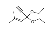 3,3-diethoxy-5-methyl-hex-4-en-1-yne结构式