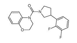 [3-(2,3-Difluorophenyl)pyrrolidin-1-yl](2,3-dihydrobenzo[1,4]oxazin-4-yl)methanone Structure