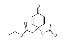 (1-acetoxy-4-oxo-cyclohexa-2,5-dienyl)-acetic acid ethyl ester结构式