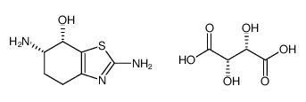 (6S,7S)-2,6-diamino-7-hydroxy-4,5,6,7-tetrahydrobenzothiazole D-tartrate salt结构式