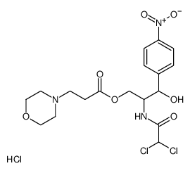 [2-[(2,2-dichloroacetyl)amino]-3-hydroxy-3-(4-nitrophenyl)propyl] 3-mo rpholin-4-ylpropanoate hydrochloride Structure