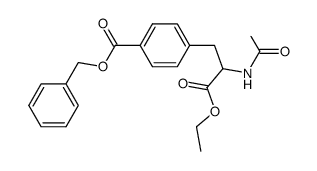 p-Benzyloxycarbonyl-N-acetyl-phenylalanin-ethylester结构式