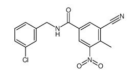 N-(3-Chlorobenzyl)-3-cyano-4-methyl-5-nitrobenzamide Structure