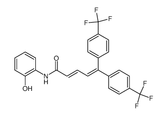 (E)-N-(2-Hydroxyphenyl)-5,5-bis[4-(trifluoromethyl)phenyl]-2,4-pentadienamide Structure