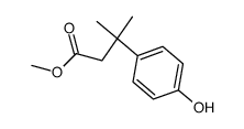 3-(4-hydroxy-phenyl)-3-methyl-butyric acid methyl ester结构式