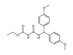 1-(4,4'-dimethoxybenzhydryl)-3-(ethoxycarbonyl)thiourea Structure