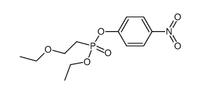 (2-ethoxy-ethyl)-phosphonic acid ethyl ester-(4-nitro-phenyl ester)结构式