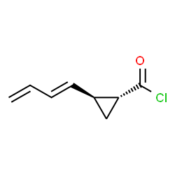 Cyclopropanecarbonyl chloride, 2-(1,3-butadienyl)-, [1alpha,2beta(E)]- (9CI) structure