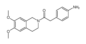 2-(4-aminophenyl)-1-(6,7-dimethoxy-3,4-dihydroisoquinolin-2(1H)-yl)ethan-1-one结构式