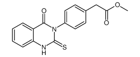 methyl 2-[4-(4-oxo-2-sulfanylidene-1H-quinazolin-3-yl)phenyl]acetate结构式