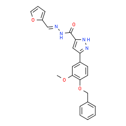 (E)-3-(4-(benzyloxy)-3-methoxyphenyl)-N-(furan-2-ylmethylene)-1H-pyrazole-5-carbohydrazide Structure