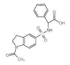 {[(1-acetyl-2,3-dihydro-1H-indol-5-yl)sulfonyl]amino}(phenyl)acetic acid picture