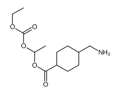 1-ethoxycarbonyloxyethyl 4-(aminomethyl)cyclohexane-1-carboxylate结构式