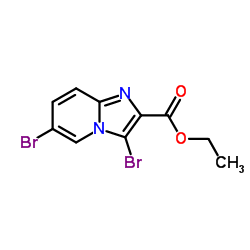 Ethyl 3,6-dibromoimidazo[1,2-a]pyridine-2-carboxylate结构式