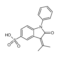 3-Isopropylidene-2-oxo-1-phenyl-2,3-dihydro-1H-indole-5-sulfonic acid结构式