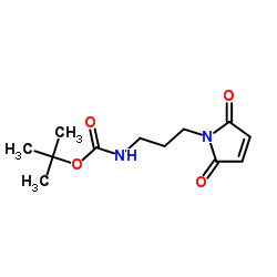 2-Methyl-2-propanyl [3-(2,5-dioxo-2,5-dihydro-1H-pyrrol-1-yl)propyl]carbamate Structure