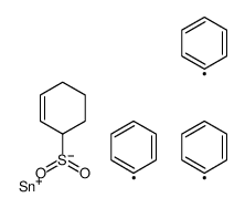3-sulfinatocyclohexene,triphenylstannanylium Structure