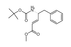 Methyl (2E)-4-[(tert-butoxycarbonyl)amino]-5-phenyl-2-pentenoate结构式
