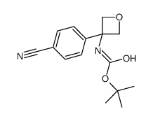 tert-Butyl (3-(4-cyanophenyl)oxetan-3-yl)carbamate Structure