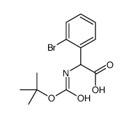 Boc-DL-(2-bromophenyl)glycine结构式