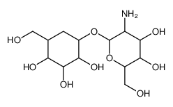 ((1,2,4-3,5)-2,3,4-trihydroxy-5-hydroxymethyl-1-cyclohexyl)2-amino-2-deoxy-alpha-glucopyranoside structure