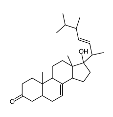 ergosta-7,22-dien-17-ol-3-one Structure