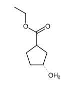 3-Hydroxy-cyclopentanecarboxylic acid ethyl ester结构式