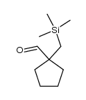 1-((trimethylsilyl)methyl)cyclopentanecarbaldehyde结构式