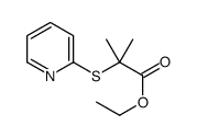 ethyl 2-methyl-2-pyridin-2-ylsulfanylpropanoate结构式