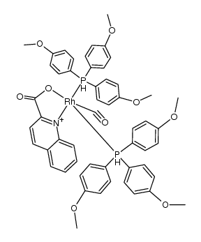 (2-quinaldinate)(carbonyl)(P(4-CH3O-C5H4)3)2rhodium(I) Structure