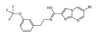 6-bromo-N-[2-[3-(trifluoromethoxy)phenyl]ethyl]imidazo[1,2-a]pyrimidine-2-carboxamide结构式