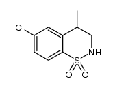 6-chloro-4-methyl-3,4-dihydro-2H-benzo[1,2]thiazine 1,1-dioxide结构式