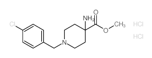 Methyl 4-amino-1-(4-chlorobenzyl)piperidine-4-carboxylate dihydrochloride Structure