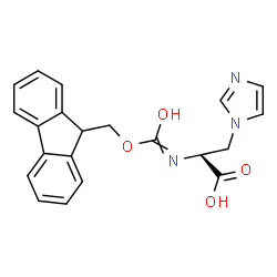 FMOC-BETA-IMIDAZOLYL-L-ALA结构式