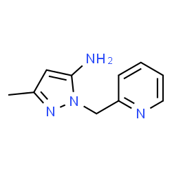3-Methyl-1-(pyridin-2-ylmethyl)-1H-pyrazzol-5-amine结构式